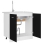 vidaXL Armadio Inferiore per Lavabo Nero 80x46x81,5 cm in Truciolato