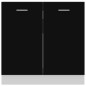 vidaXL Armadio Inferiore per Lavabo Nero 80x46x81,5 cm in Truciolato