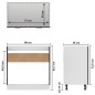 vidaXL Armadio Inferiore per Lavabo Nero 80x46x81,5 cm in Truciolato