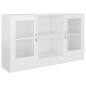 vidaXL Armadietto con Vetrina Bianco Lucido 120x30,5x70 cm Truciolato vidaXL Armadietto con Vetrina Bianco Lucido 120x30,5x70 cm Truciolato