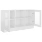 vidaXL Armadietto con Vetrina Bianco Lucido 120x30,5x70 cm Truciolato vidaXL Armadietto con Vetrina Bianco Lucido 120x30,5x70 cm Truciolato