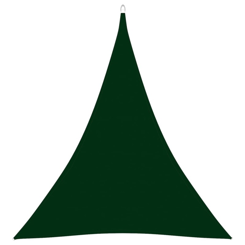 Parasole a Vela Oxford Triangolare 4x5x5 m Verde Scuro