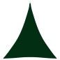 Parasole a Vela Oxford Triangolare 4x5x5 m Verde Scuro