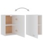 vidaXL Armadio Sospeso Bianco 39,5x31x60 cm in Truciolato vidaXL Armadio Sospeso Bianco 39,5x31x60 cm in Truciolato
