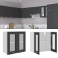 vidaXL Armadio Sospeso con Vetro Grigio 60x31x60 cm in Truciolato vidaXL Armadio Sospeso con Vetro Grigio 60x31x60 cm in Truciolato
