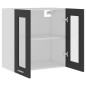 vidaXL Armadio Sospeso con Vetro Grigio 60x31x60 cm in Truciolato vidaXL Armadio Sospeso con Vetro Grigio 60x31x60 cm in Truciolato