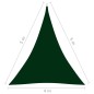 Parasole a Vela Oxford Triangolare 4x5x5 m Verde Scuro