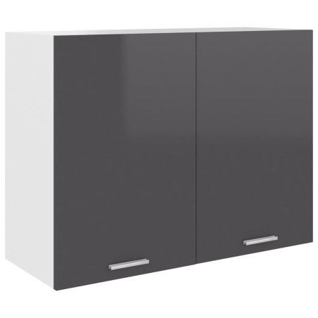vidaXL Armadio Sospeso Grigio Lucido 80x31x60 cm in Truciolato