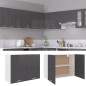 vidaXL Armadio Sospeso Grigio Lucido 80x31x60 cm in Truciolato vidaXL Armadio Sospeso Grigio Lucido 80x31x60 cm in Truciolato