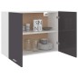 vidaXL Armadio Sospeso Grigio Lucido 80x31x60 cm in Truciolato vidaXL Armadio Sospeso Grigio Lucido 80x31x60 cm in Truciolato