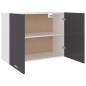 vidaXL Armadio Sospeso Grigio Lucido 80x31x60 cm in Truciolato vidaXL Armadio Sospeso Grigio Lucido 80x31x60 cm in Truciolato