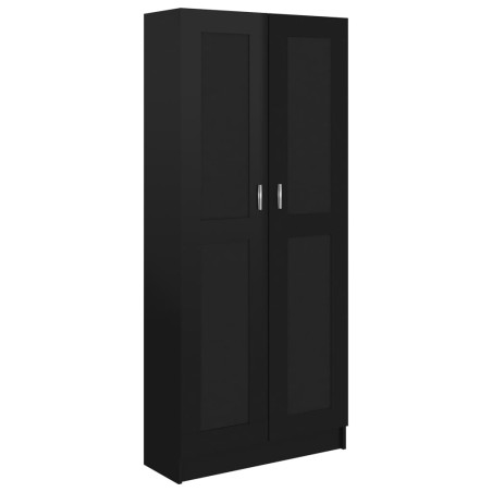 vidaXL Libreria Nero Lucido 82,5x30,5x185,5 cm in Truciolato