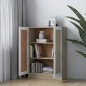 vidaXL Libreria Bianca e Rovere Sonoma 82,5x30,5x115 cm in Truciolato