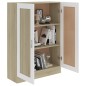 vidaXL Libreria Bianca e Rovere Sonoma 82,5x30,5x115 cm in Truciolato