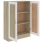 vidaXL Libreria Bianca e Rovere Sonoma 82,5x30,5x115 cm in Truciolato