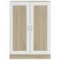 vidaXL Libreria Bianca e Rovere Sonoma 82,5x30,5x115 cm in Truciolato
