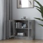 vidaXL Armadietto con Vetrina Grigio Cemento 82,5x30,5x80cm Truciolato vidaXL Armadietto con Vetrina Grigio Cemento 82,5x30,5x80cm Truciolato
