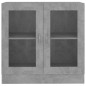 vidaXL Armadietto con Vetrina Grigio Cemento 82,5x30,5x80cm Truciolato vidaXL Armadietto con Vetrina Grigio Cemento 82,5x30,5x80cm Truciolato
