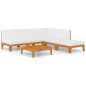vidaXL Set Divani da Giardino 6 pz con Cuscini in Massello di Acacia