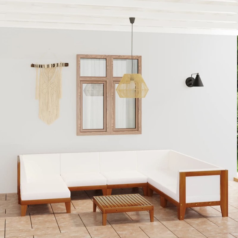 vidaXL Set Divani da Giardino 8 pz con Cuscini in Massello di Acacia
