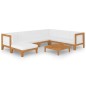 vidaXL Set Divani da Giardino 8 pz con Cuscini in Massello di Acacia