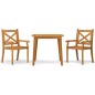 vidaXL Set Mobili da Pranzo per Giardino 3 pz Legno Massello di Acacia vidaXL Set Mobili da Pranzo per Giardino 3 pz Legno Massello di Acacia