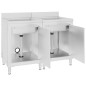 vidaXL Mobiletti da Cucina con Lavandino 2 pz in Acciaio Inox vidaXL Mobiletti da Cucina con Lavandino 2 pz in Acciaio Inox