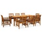 vidaXL Set da Pranzo da Giardino 9 pz con Cuscini Massello di Acacia vidaXL Set da Pranzo da Giardino 9 pz con Cuscini Massello di Acacia