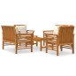 vidaXL Set Divani da Giardino 5pz con Cuscini in Legno Massello Acacia vidaXL Set Divani da Giardino 5pz con Cuscini in Legno Massello Acacia