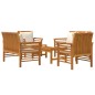 vidaXL Set Divani da Giardino 5pz con Cuscini in Legno Massello Acacia vidaXL Set Divani da Giardino 5pz con Cuscini in Legno Massello Acacia