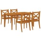 vidaXL Set da Pranzo per Giardino 5 pz in Legno Massello di Acacia vidaXL Set da Pranzo per Giardino 5 pz in Legno Massello di Acacia