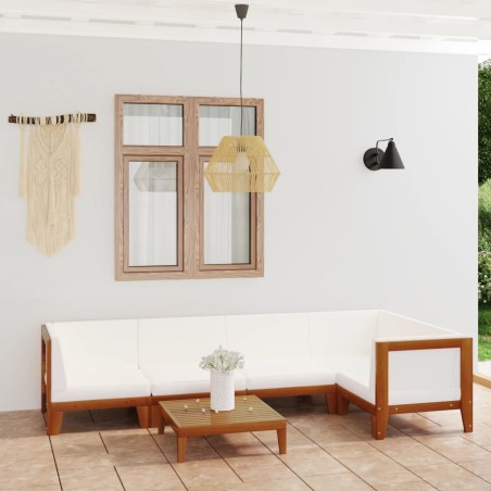 vidaXL Set Divani da Giardino 6 pz con Cuscini in Massello di Acacia