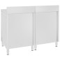 vidaXL Mobiletto con Piano di Lavoro 120x60x96 cm in Acciaio Inox vidaXL Mobiletto con Piano di Lavoro 120x60x96 cm in Acciaio Inox