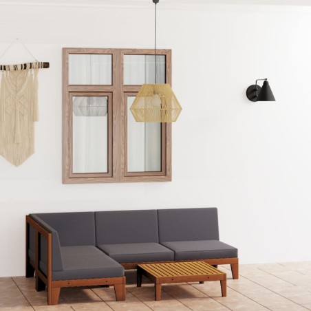 vidaXL Set Divani da Giardino 5 pz con Cuscini in Massello di Acacia