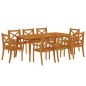 vidaXL Set da Pranzo per Giardino 9 pz in Legno Massello di Acacia vidaXL Set da Pranzo per Giardino 9 pz in Legno Massello di Acacia