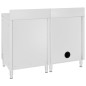 vidaXL Mobiletto da Cucina con Lavandino in Acciaio Inox 120x60x96 cm vidaXL Mobiletto da Cucina con Lavandino in Acciaio Inox 120x60x96 cm