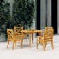 vidaXL Set Mobili da Pranzo per Giardino 5 pz Legno Massello di Acacia vidaXL Set Mobili da Pranzo per Giardino 5 pz Legno Massello di Acacia