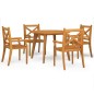 vidaXL Set Mobili da Pranzo per Giardino 5 pz Legno Massello di Acacia vidaXL Set Mobili da Pranzo per Giardino 5 pz Legno Massello di Acacia