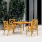 vidaXL Set Mobili da Pranzo per Giardino 5 pz Legno Massello di Acacia vidaXL Set Mobili da Pranzo per Giardino 5 pz Legno Massello di Acacia