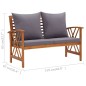 vidaXL Set Divani da Giardino 5 pz con Cuscini in Massello di Acacia vidaXL Set Divani da Giardino 5 pz con Cuscini in Massello di Acacia