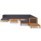 vidaXL Set Divani da Giardino 12 pz con Cuscini in Massello di Acacia vidaXL Set Divani da Giardino 12 pz con Cuscini in Massello di Acacia