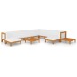 vidaXL Set Divani da Giardino 12 pz con Cuscini in Massello di Acacia vidaXL Set Divani da Giardino 12 pz con Cuscini in Massello di Acacia