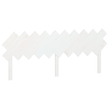 Testiera per Letto Bianca 196x3x80,5 cm Legno Massello di Pino