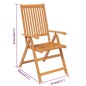 vidaXL Set da Pranzo da Giardino 5 pz in Legno Massello di Acacia