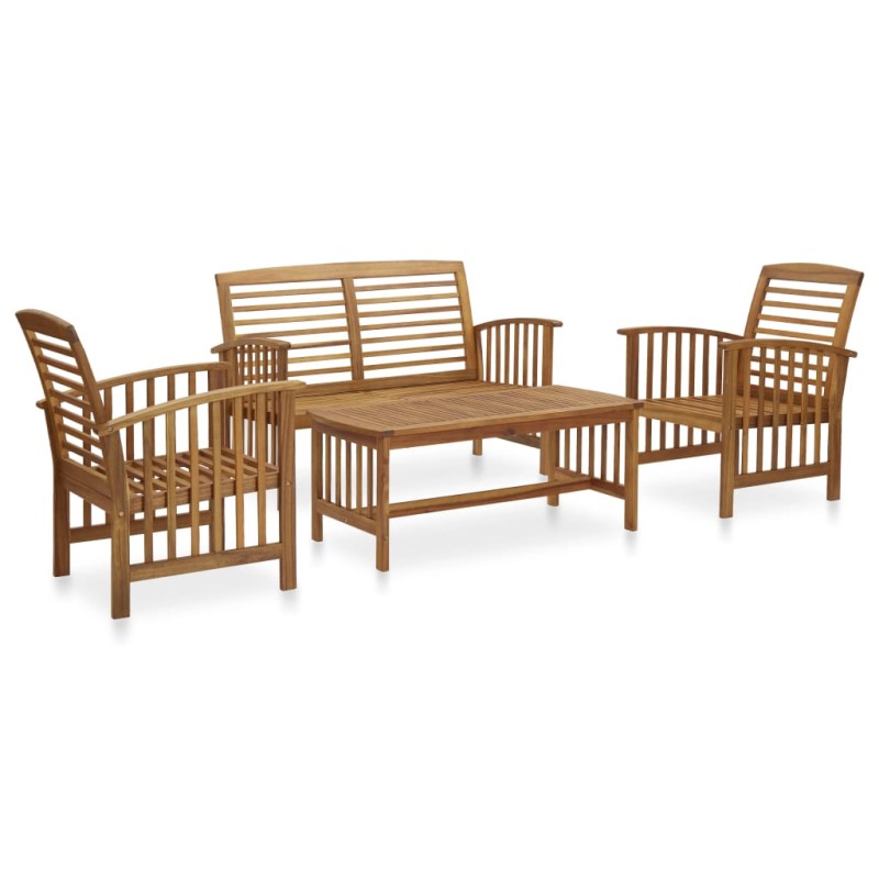 vidaXL Set Divani da Giardino 4 pz in Legno Massello di Acacia vidaXL Set Divani da Giardino 4 pz in Legno Massello di Acacia