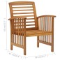 vidaXL Set Divani da Giardino 5 pz in Legno Massello di Acacia vidaXL Set Divani da Giardino 5 pz in Legno Massello di Acacia