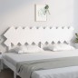 Testiera per Letto Bianca 196x3x80,5 cm Legno Massello di Pino Testiera per Letto Bianca 196x3x80,5 cm Legno Massello di Pino