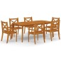 vidaXL Set da Pranzo per Giardino 7 pz in Legno Massello di Acacia vidaXL Set da Pranzo per Giardino 7 pz in Legno Massello di Acacia
