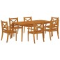 vidaXL Set da Pranzo per Giardino 7 pz in Legno Massello di Acacia vidaXL Set da Pranzo per Giardino 7 pz in Legno Massello di Acacia