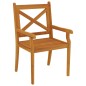 vidaXL Set da Pranzo per Giardino 7 pz in Legno Massello di Acacia vidaXL Set da Pranzo per Giardino 7 pz in Legno Massello di Acacia